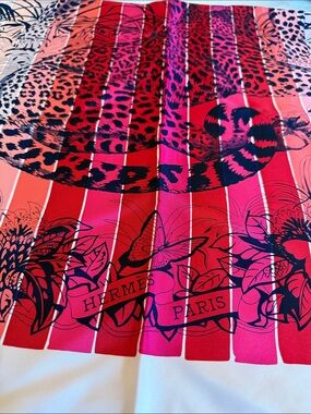HERMES Jungle Love Rainbow Scarf,New with Receipt & 3 Boxes Robert Dallet Design